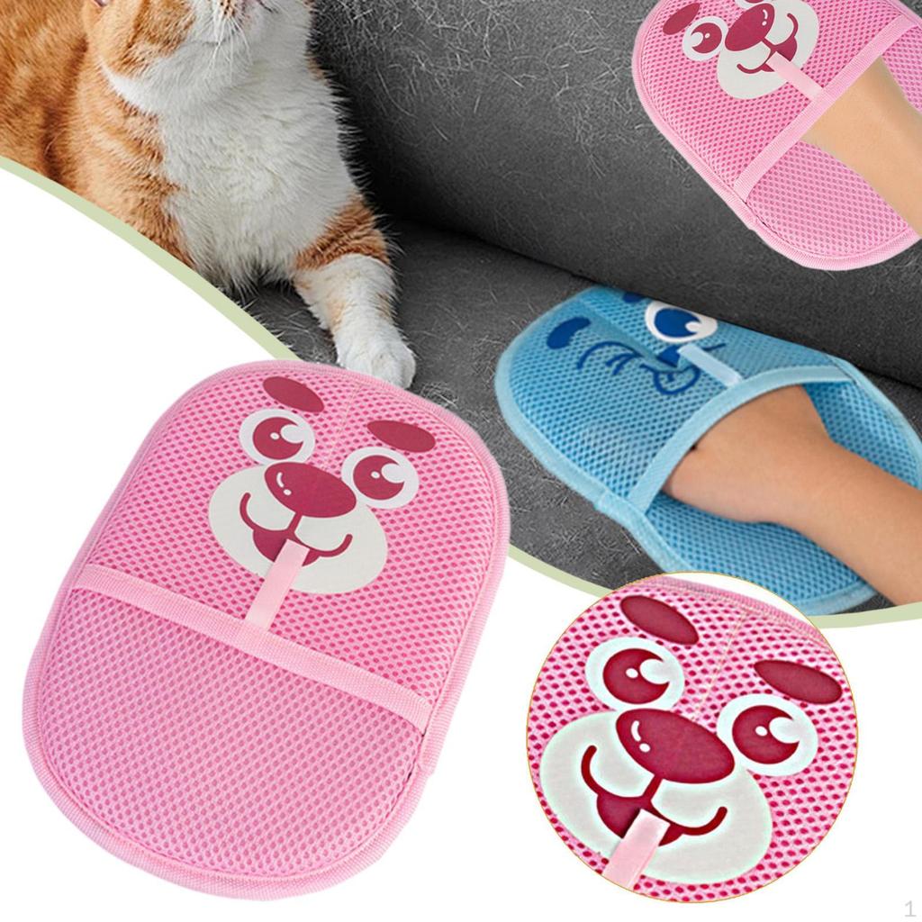 Electrostatic Pet Hair Removal Glove Deshedding Brush Grooming for Couch