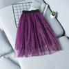 Girls' Starry Mesh Gauze Skirt – 2023 Spring/Summer Fairy Long Skirt for Kids