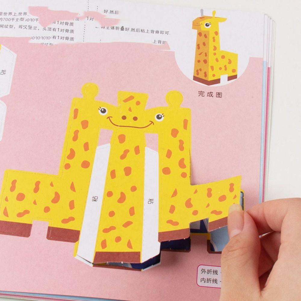 Art Learning Animal Handmade Origami Montessori Diy Paper-cut Book  Parent-child interaction