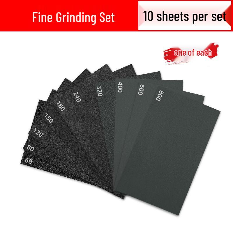 Multipurpose Wet Sandpaper Set for Polishing: Car, Jade, Amber, Wood, Metal, Wall, Billiard Cues