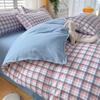Plaid Striped Bed Sheet Quilt Cover Twill Thickened Quilt Cover Bedding Quilt Cover Three-piece Bed Sheet Set