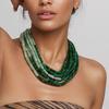 Statement Beads Necklace Multi-layer Handmade for Women Trendy Party Jewelry