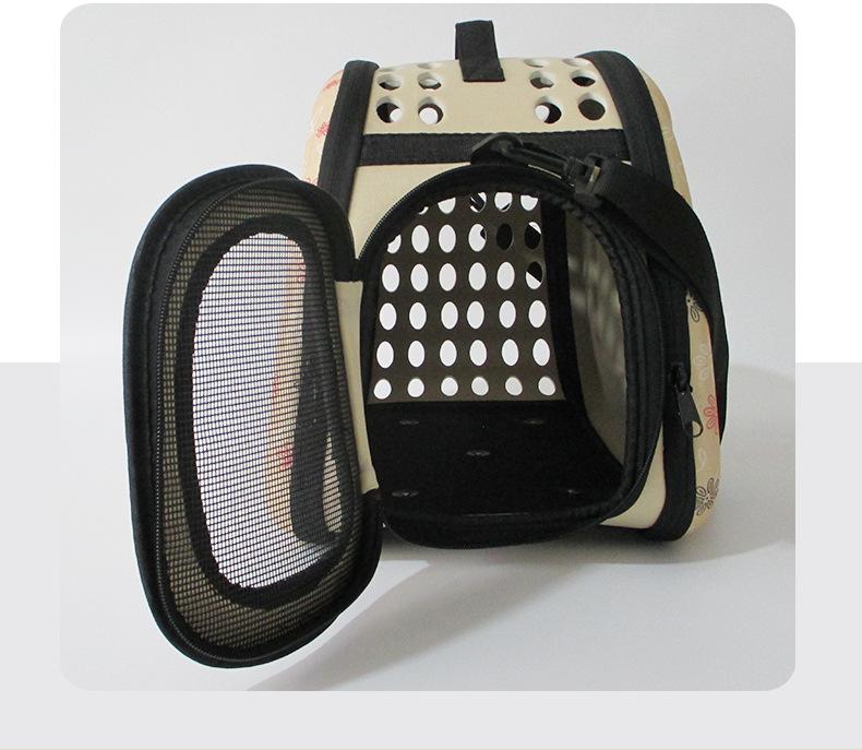 Foldable Crossbody Pet Carrier Backpack - Large Capacity, Breathable Cat & Dog Bag