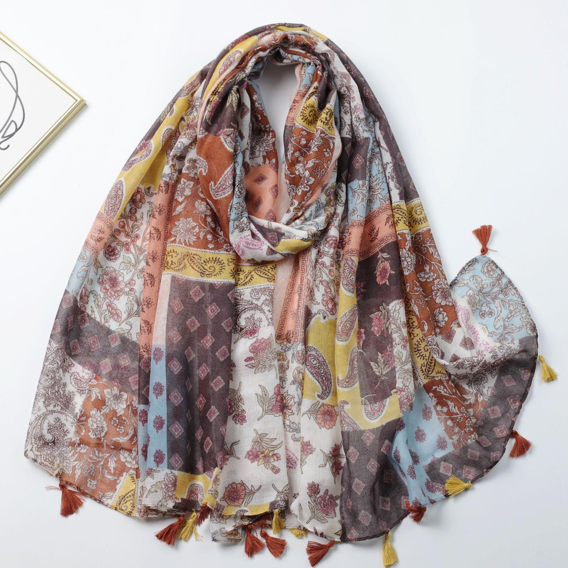 

Фрагменты времени Бали Пряжа Принт Длинное Полотенце Заводская Распродажа Путешествия Отпуск Солнцезащитный Теплый Женский Шаль