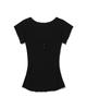 MOAA Side Shirred Henley Neck T-Shirt