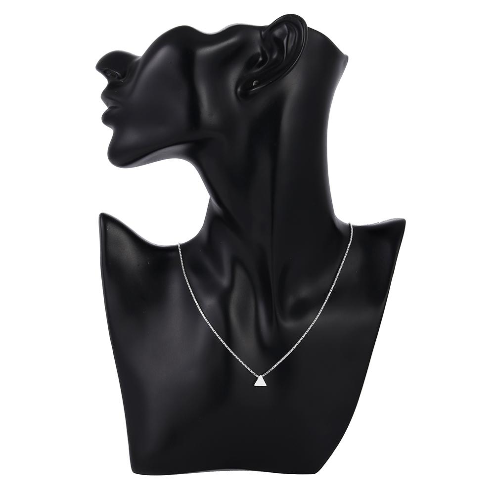 925 Sterling Silver Jewelry 18 Inch Checkered Chain Necklace