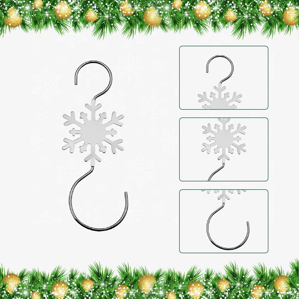10Pcs Christmas Ornament Hooks Compact Hanging for Holiday Party Fireplace