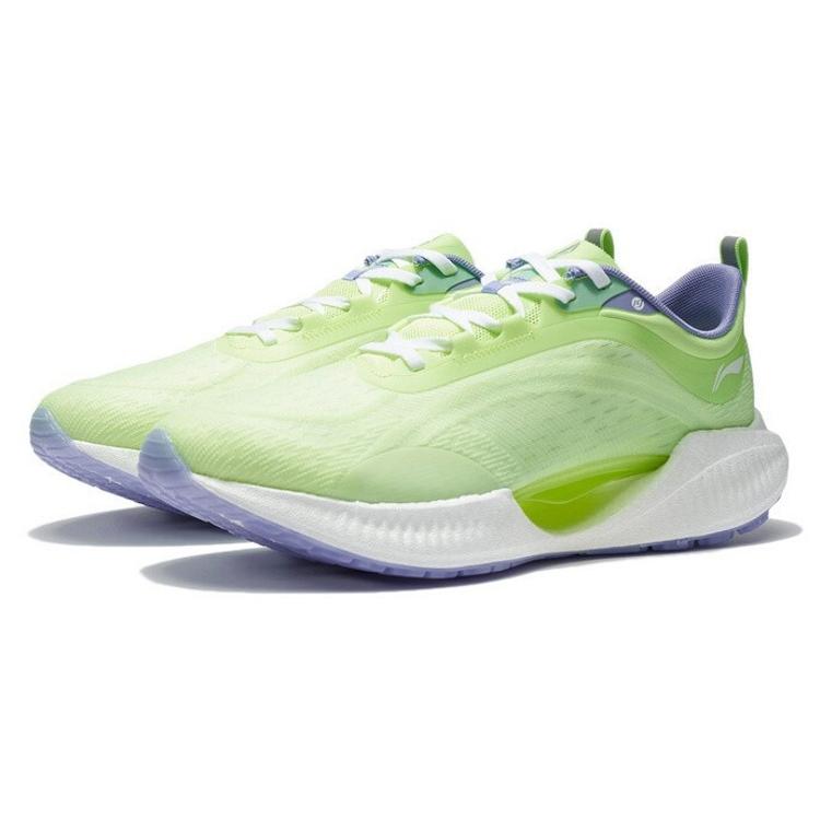 New LiNing Super Light 19 Anti Slip Wear Resistant Low Top Running Shoes Men's Yellow Green ARBS001-4