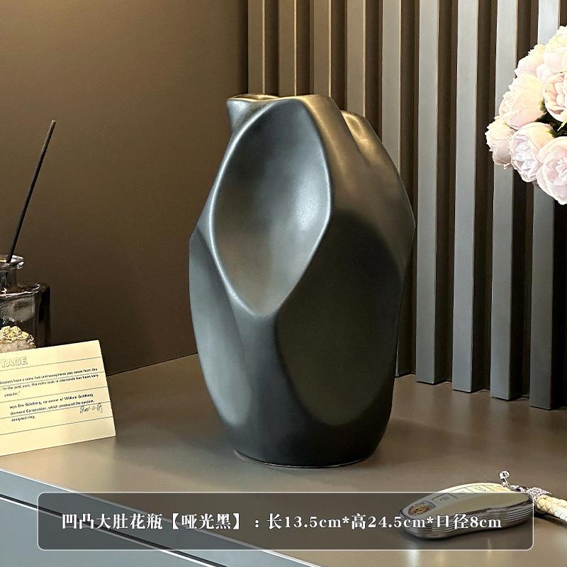 Nordic Ceramic Irregular Shape Vase, Home Dining Table, Living Room Bedroom Office, Tabletop Decor Accessories, Flower Ware, 1Pc
