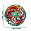 1pc Vintage Lucky Koi Fish Metal Sign Wall Decoration for Home Office Cafe Garden
