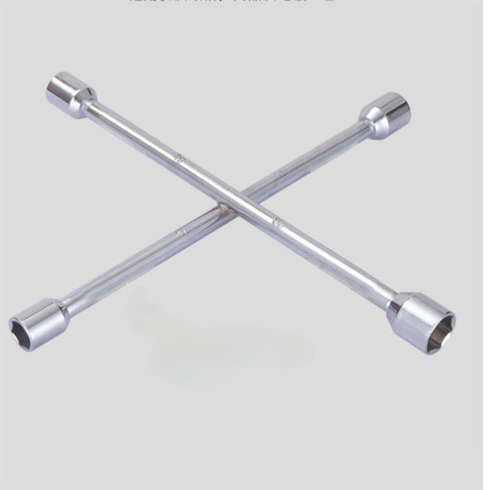 Metal Tire Wrench Silver Socket Wrench Portable Cross Wrench  Household Disassembly