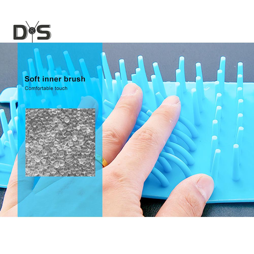 PUPPY TOWN Tragbare Katzen- und Hundepfotenwaschbürste aus Silikon, Fußreinigungswerkzeug für Haustiere