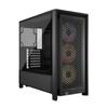 Gabinete de PC CORSAIR FRAME 4000D RS ARGB Modular de Alto Fluxo de Ar Mid-Tower, Preto, Suporta Múltiplos Radiadores de 360mm – Compatível com ASUS BTF, MSI