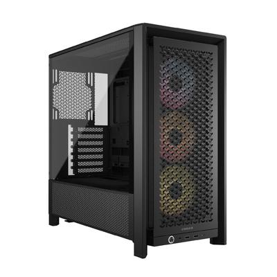 CORSAIR FRAME 4000D RS ARGB Modulinis didelio oro srauto vidutinio bokšto PC korpusas, juodas, palaiko kelis 360 mm aušintuvus – Suderinamas su ASUS BTF, MSI
