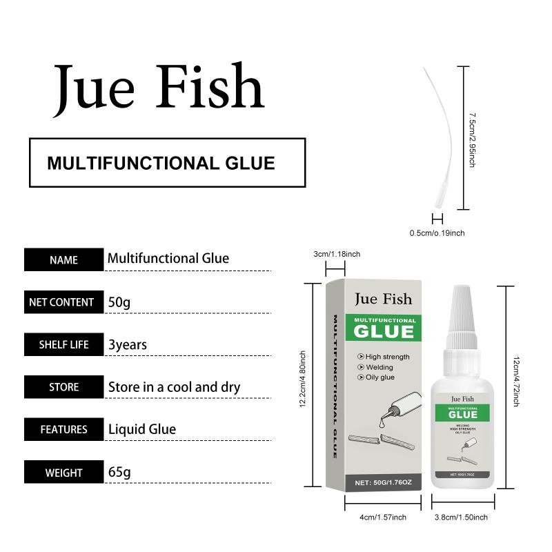

JUE FISH High Strength Universal Oily Glue Super Adhesive for Ceramics Glass Metal Rubber Plastic Wood Tire Repair Welding Agent