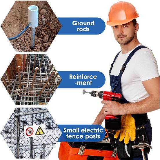 SDS Plus Ground Rod Driver or All SDS Plus Hammer Drills Steel Forged Steel Ground Rod Drill Bit Driver 35mm/30mm/45mm/65mmm Heavy Duty Rotary Hammer