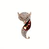 Women Lady Fox Brooches Pins
