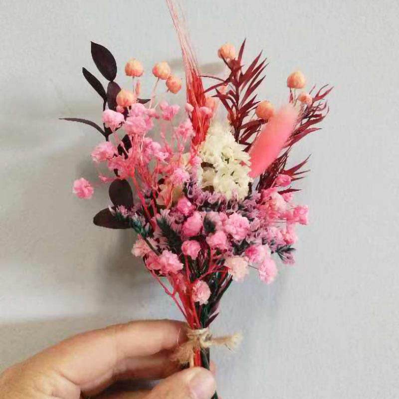 Mini Bukiet, Dekoracja Domu Samochodu, Zawieszka Świąteczna, Pamiątka Ślubna, Suszone Kwiaty, Bukiet z Wiecznych Kwiatów