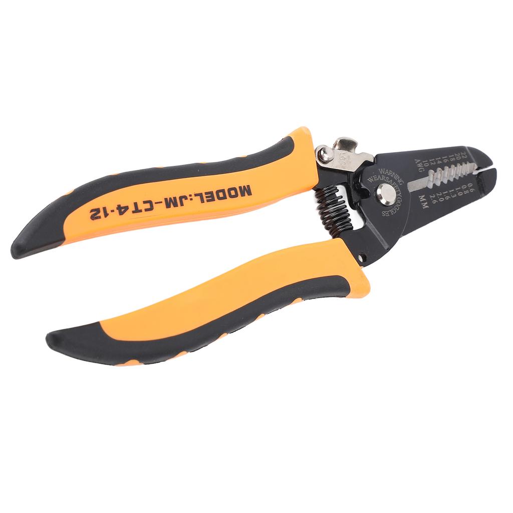 Wire Stripper Cutter Carbon Steel Multifunctional Electrical Wire Pliers with Safety Lock for 10 to 22AWG Solid Wires
