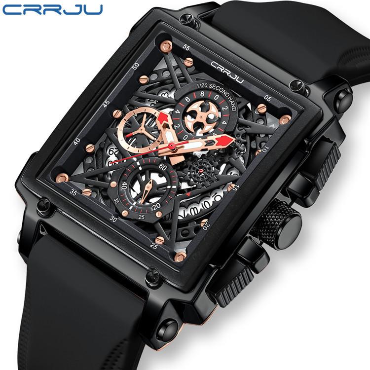 CRRJU/2312 New Belt Men's Watch Watch Simple Business Personality Multi-functional Men's Calendar