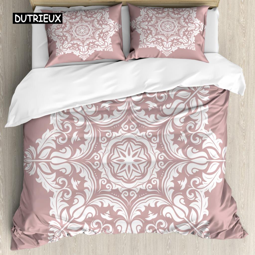 Bohemian 2/3pcs Boho Mandala Bedding Set Twin Queen King Size Comforter Duvet Quilt Cover and Pillowcase Soft Bedclothes