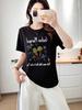 2026 New Summer Cartoon Mushroom Print Women's Round Neck Plus Size Casual Half Sleeve T-shirt