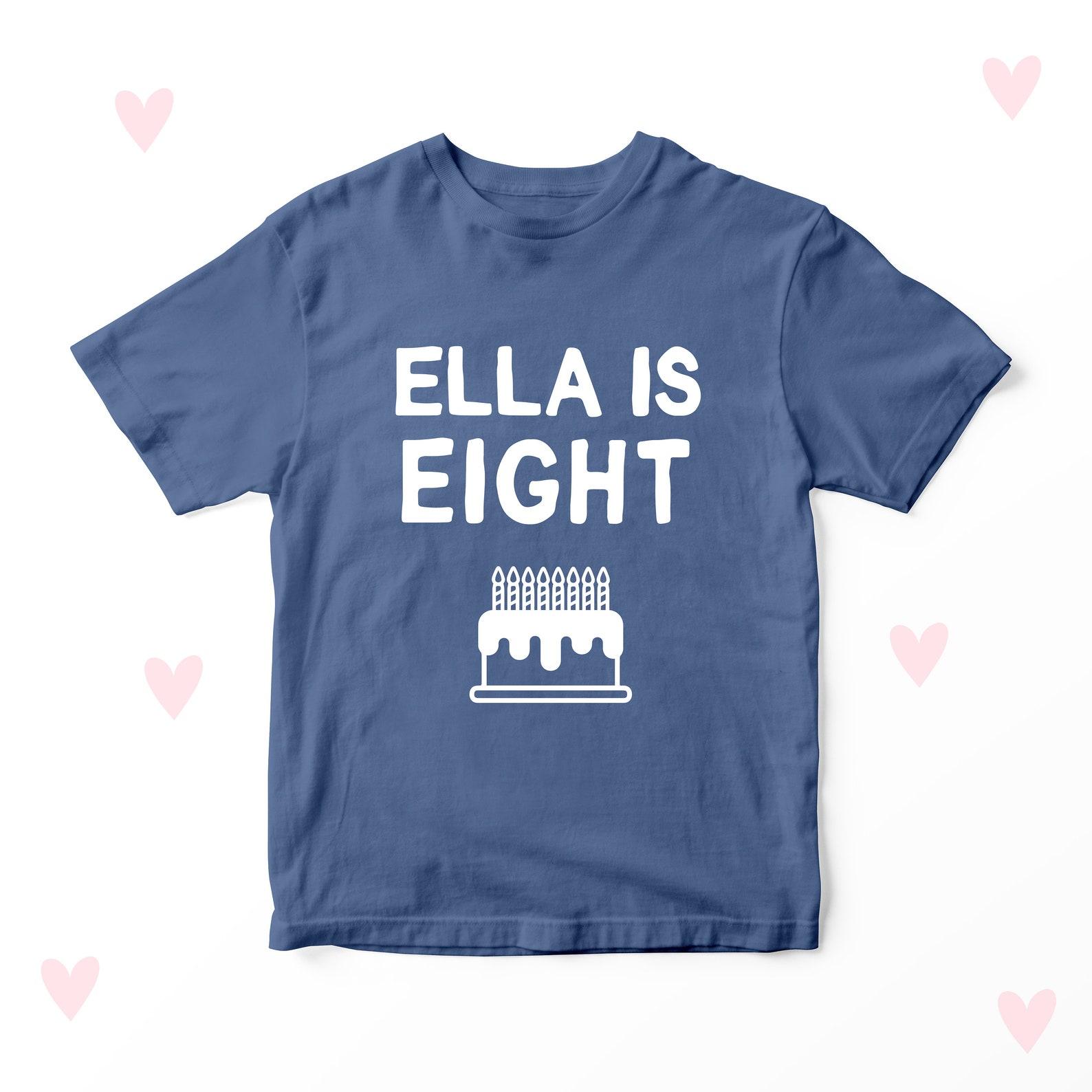 8th Birthday Kids T-Shirt Personalised Girls Boys Party Outfit 160