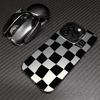 Creative Black White Grid Phone Cover Case for iPhone 17 Pro Max 13 15 12 Pro Air 11 17e 16 14 Plus