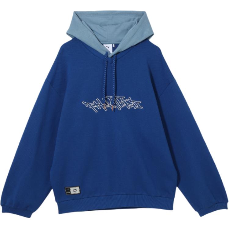 PUMA x PHANTACI 631404-46 Unisex Two-Tone Hoodie Blue 631404-46 M