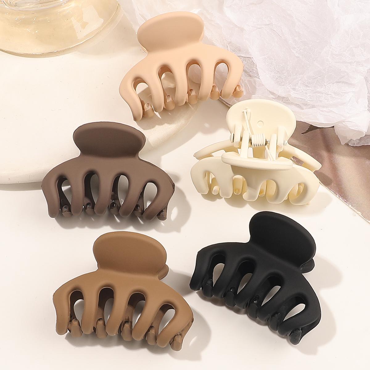 

5 шт. Маленькие заколки для волос для женщин и девочек, Прочные матовые заколки-крабы для тонких волос, Сильно фиксирующие нескользящие заколки-крабы среднего размера для волос