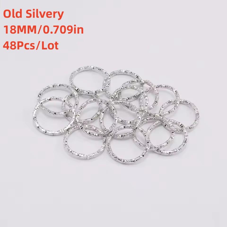 48Pcs/Lot 8-20mm Round Jump Rings Twisted Open Split Rings jump rings Connector For Jewelry Makings Findings Supplies DIY