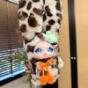 Fashionable Bunny Keychain Adorable Plush Vinyl Doll for Backpack Cute Fluffy Pendant Charm