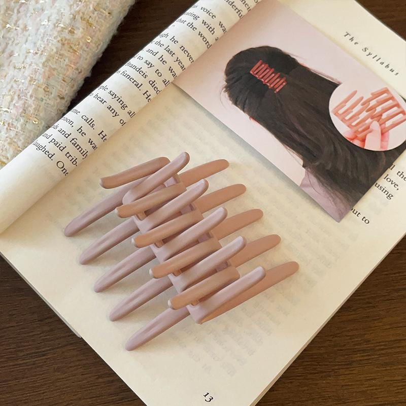 Vintage Cross Comb Hair Claws for Women Girls Fashion Acrylic Solid Color Double Side Comb Clamp Tooth Hairpin Hair Accessoriees