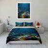 Underwater scene with coral. Bedding sets Duvet cover sets Duvet covers Pillowcases(1 * Duvet Cover 2 * Pillowcases without duvet insert)