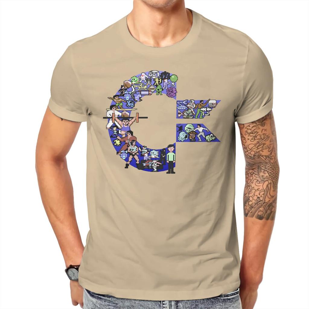 Commodore 64 C64 Characters Tshirt Vintage Unisex Gothic Teenager Streetwear Tops Oversized Cotton Crewneck T Shirt
