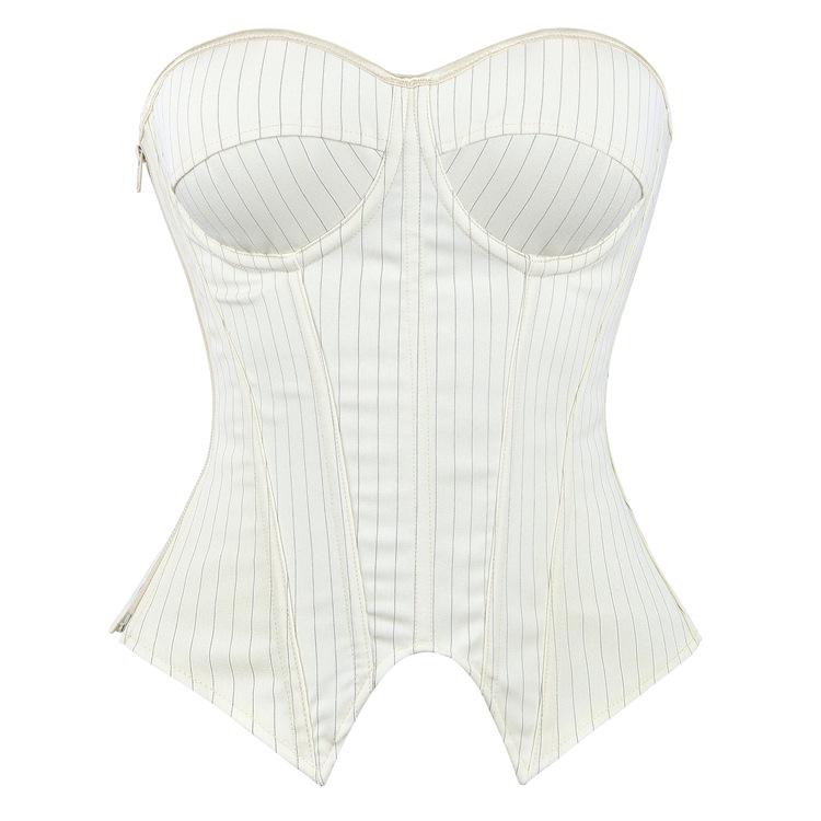 Women's Striped Underwire Support Shapewear - Court Style