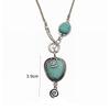 Women's Vintage Heart Bib Turquoise Necklace