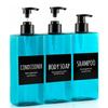 3pcs 500ml with Label Hand Soap Dispenser Set Plastic Bathroom Countertop Soap Dispenser Empty Empty Plastic Dispenser
