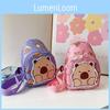 Cute Cartoon Printed Crossbody Bag For Kids Lightweight And Breathable Ideal For Daily Use