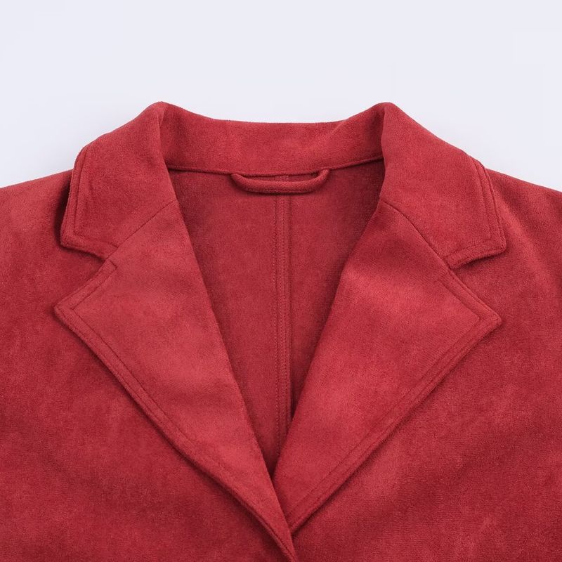 Kaslead New Arrival Women's Clothing Fashion Style Fashion Basic Suede Effect Outwear 4344626 641