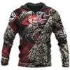 Sweat à capuche unisexe avec impression numérique 3D Motif pêcheur Luya pull de sport d'extérieur