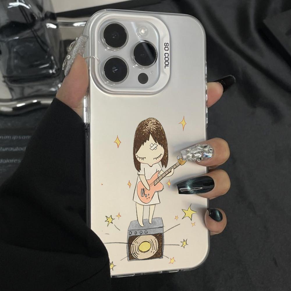 Y-Yoshitomo N-Nara Art Phone Case For iPhone 16,15,14,13,12,11,Pro,Max,Plus,Mini,XS Anti Fall Gray Silver Matte Hard Bumper