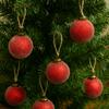 6pcs 6/8cm Frost Ball Waterproof Christmas Tree Pendant DIY Supplies Xmas Hanging Ornament  Party