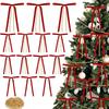 10Pcs Velvet Ribbon Christmas Ribbon Bow Vintage Rustic Holiday Hanging Ornament  Home Decoration