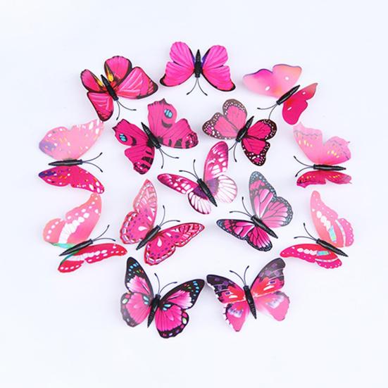 Naklejki ścienne motyle 3D magnesy na lodówkę motyle wodoodporne usuwalne naklejki motyle na szafkę dom biuro dekoracja ściany tablicy
