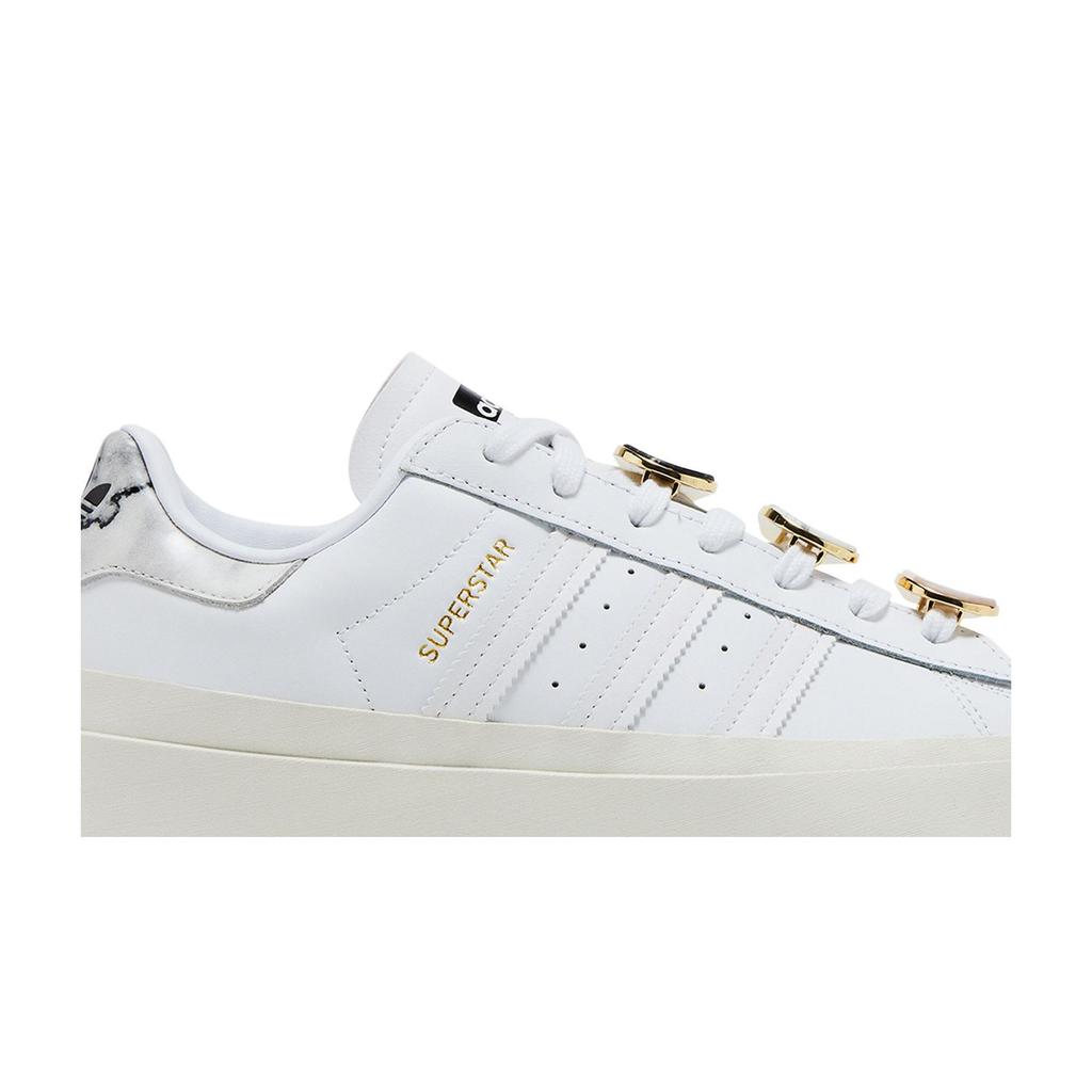 Adidas Womens Superstar Bonega 'White Gold Metallic' (women's sizes) Cloud White / Cloud White / Gold Metallic Skateboard Shoes GY1485