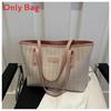Womens Large Straw Tote Bag With Zipper Inner Pocket For Daily Casual Use