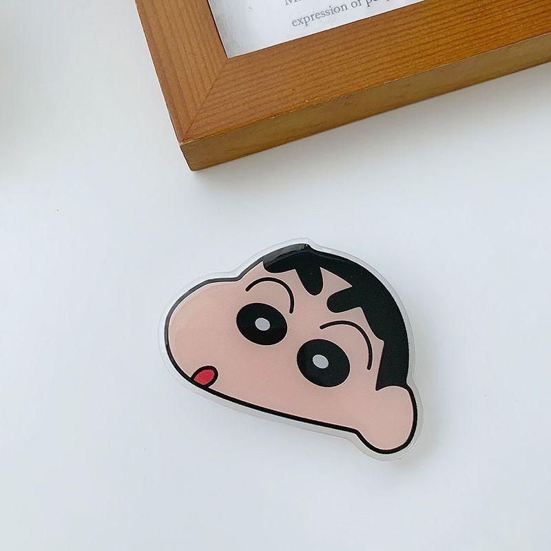 Mobile Phone Airbag Holder Cute Cartoon Crayon Small New Stretchable Adhesive Style Lazy Binge Watching Tool Portable Handheld