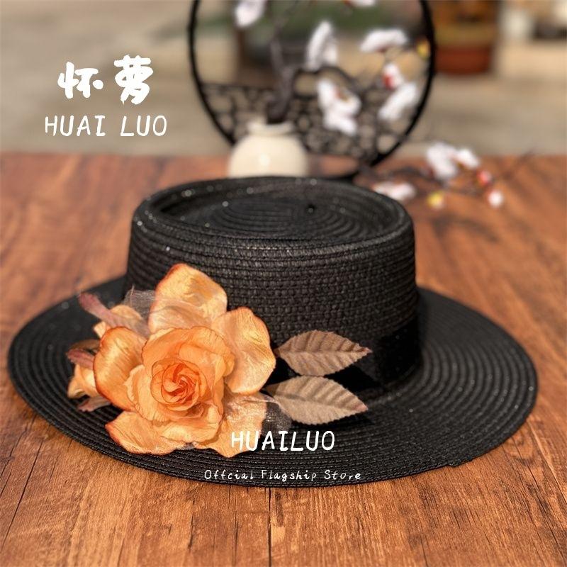 New Hat Flower Resort Beach Hat Summer Sun Hat Sun Hat Seaside Sun Protection French Ladies Sunshade