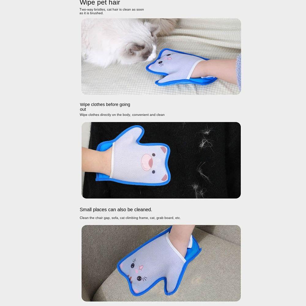 Shedding Pet Hair Remover Mitt Reusable Massage Shedding Hair Glove  for Rabbits Clothes Puppy